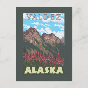 Postal Algas y montañas - Valdez, Alaska