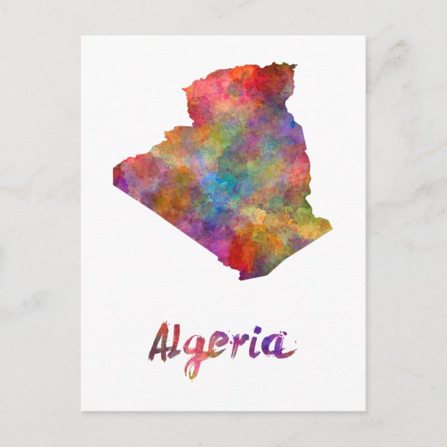 Postal Algeria in watercolor 2 (Anverso)
