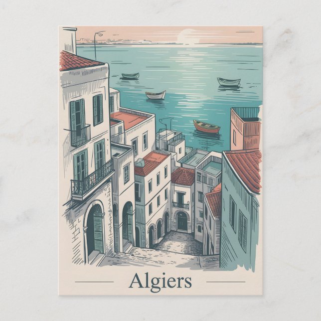 Postal Algiers vintage (Anverso)