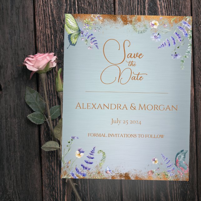 Postal Algo De Flor Azul Salvar La Postcarta De Fecha (Subido por el creador)