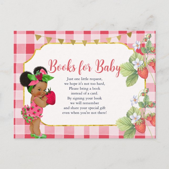 Postal Alguien Berry Sweet Strawberry Books For Baby (Anverso)