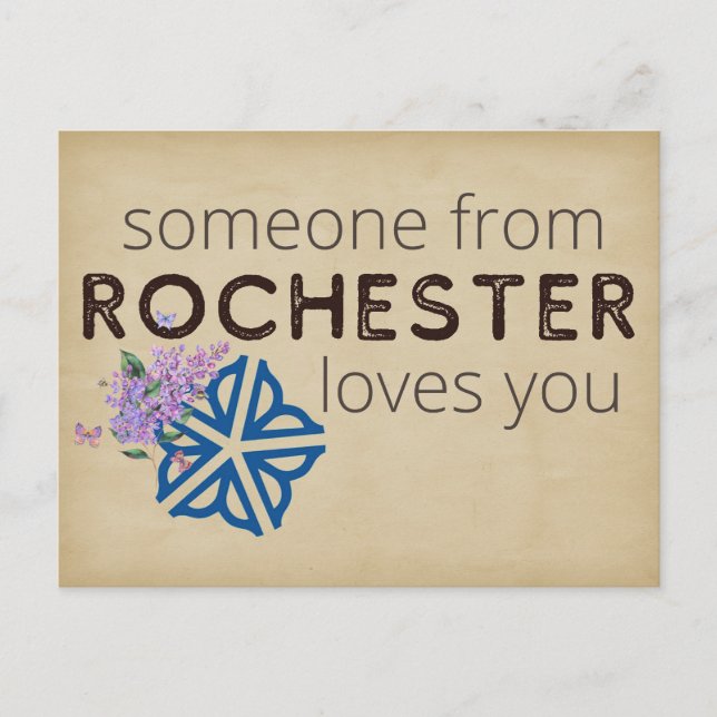 Postal Alguien De Rochester Te Ama Postcard (Anverso)