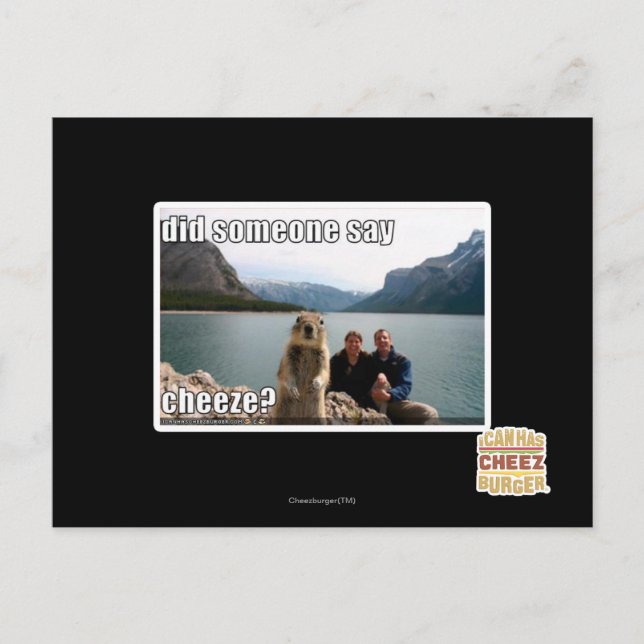 Postal ¿Alguien dijo cheeze? (Anverso)