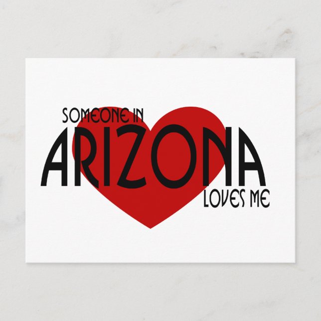Postal ¡Alguien en Arizona me ama! (Anverso)