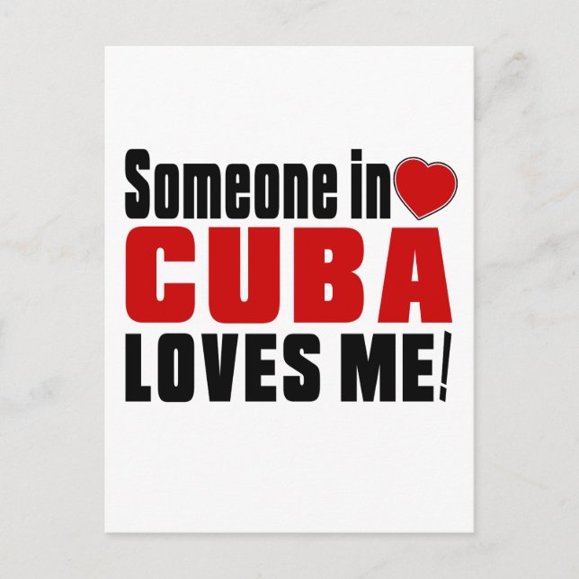 POSTAL ¡ALGUIEN EN CUBA ME AMA! (Anverso)