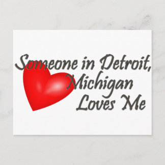 Postal Alguien en Detroit me ama