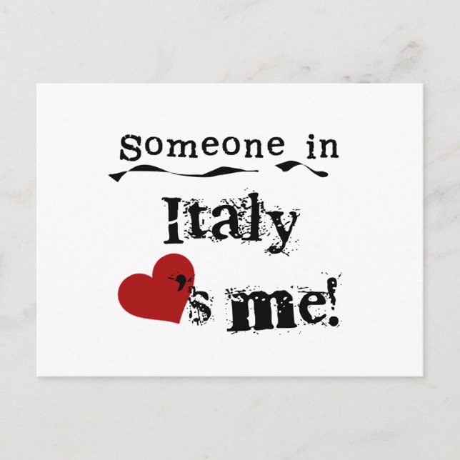 Postal Alguien En Italia Me Ama (Anverso)