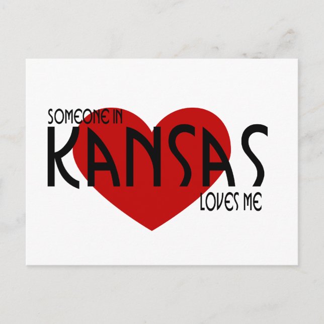 Postal Alguien en Kansas me ama (Anverso)