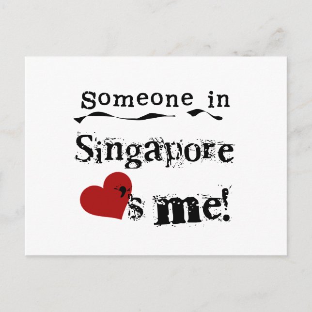 Postal Alguien En Singapur Me Ama (Anverso)