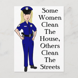 Postal Algunas mujeres limpian el humor de los oficiales