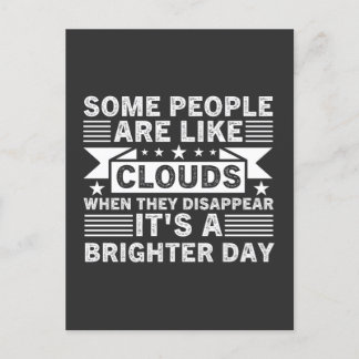 Postal Algunas personas son como nubes cuando desaparecen