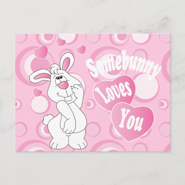 Postal Algunbunny Te Ama Conejo (Anverso)