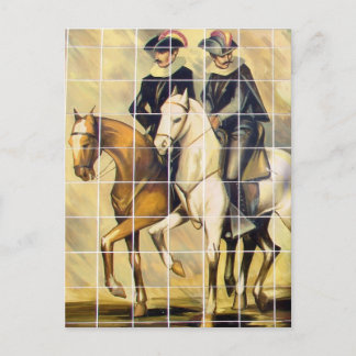 Postal Algunos Baldosos De Kansas City Plaza Con Caballos