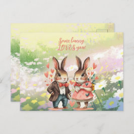 Postal Algunos Bunny Te Aman Sr. y Sra.