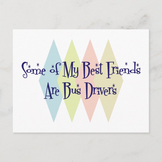 Postal Algunos de mis mejores amigos son choferes de auto (Anverso)