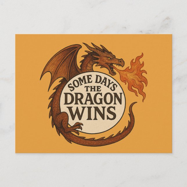 Postal Algunos días gana el dragón (Anverso)