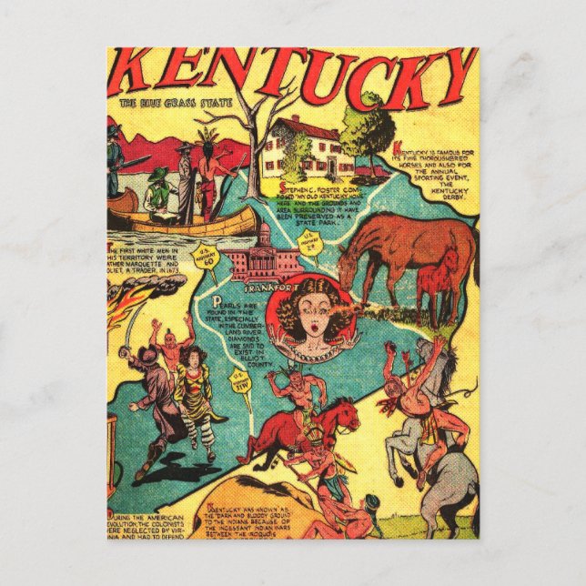 Postal Algunos Hechos Sobre Kentucky (Anverso)
