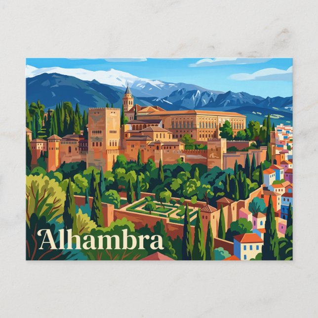 Postal Alhambra España (Anverso)