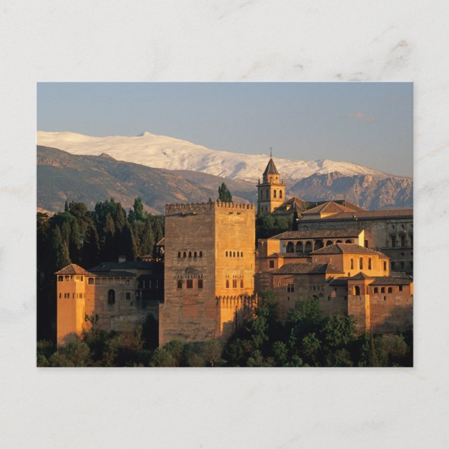 Postal Alhambra; Granada; Andalucía, España, Sierra (Anverso)