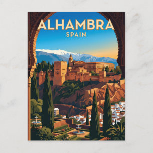 Postal Alhambra, Granada España