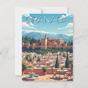Postal Alhambra Granada España Viaje