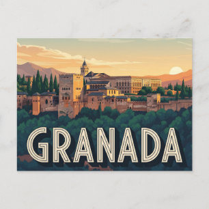 Postal Alhambra Granada España Viaje