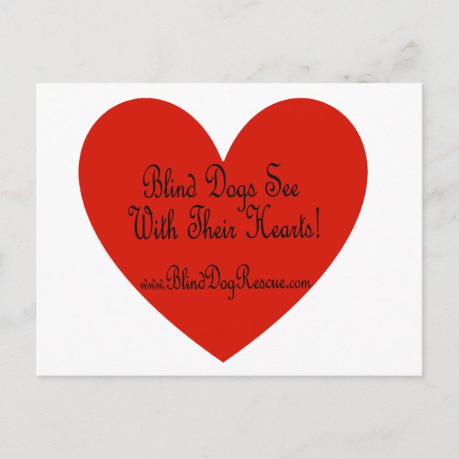 Postal Alianza para el Rescate de Perros Ciegos (Anverso)