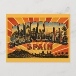 Postal Alicante España Castillo de Santa Bárbara