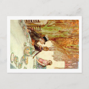 POSTAL ALICE A LA FIESTA DE TÉ DEL MAD HATTER