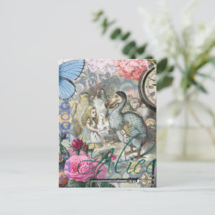 Postal Alice Clásico País de las Maravillas Dodo Arte Ten