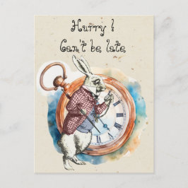 Postal Alice - Conejo Blanco 1865