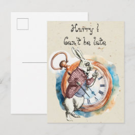 Postal Alice - Conejo Blanco 1865