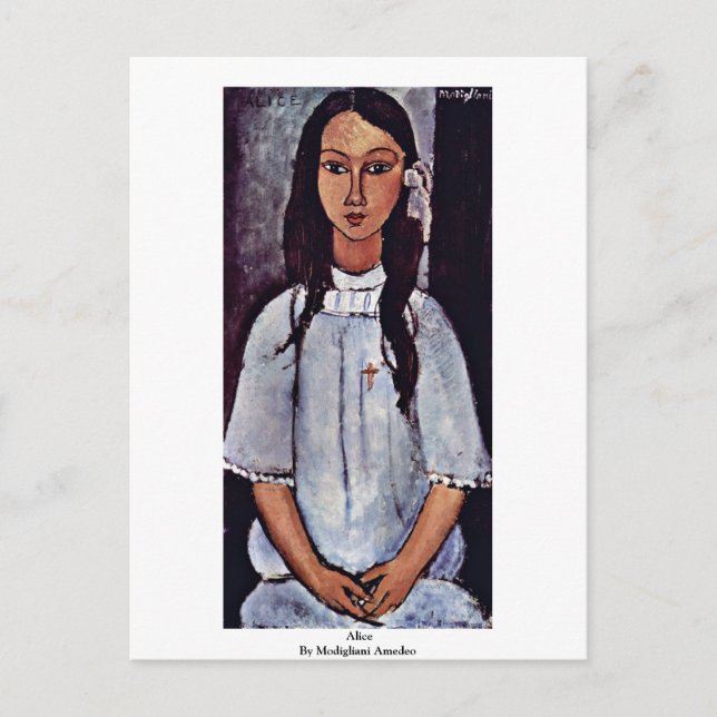 Postal Alice De Modigliani Amedeo (Anverso)
