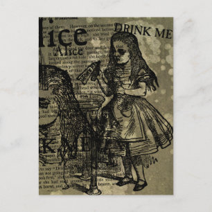 Postal Alice Drink Me Collage