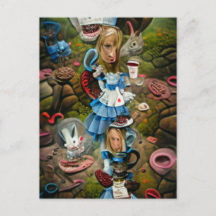 Postal Alice en el país de las maravillas IA salió mal