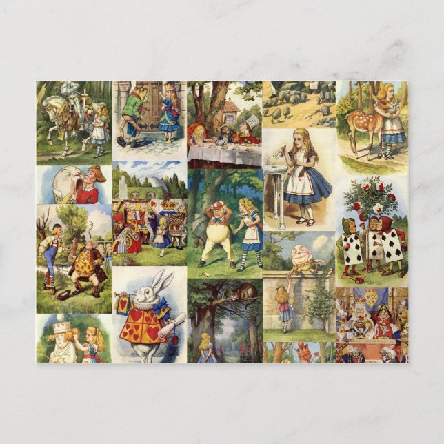 Postal alice en wonderland (Anverso)