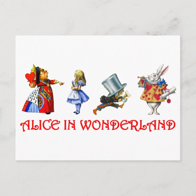 POSTAL ALICE EN WONDERLAND (Anverso)