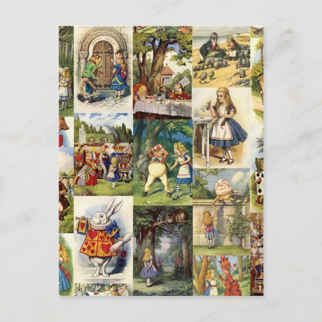 Postal alice en wonderland (Anverso)