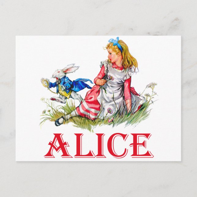 POSTAL ALICE EN WONDERLAND (Anverso)