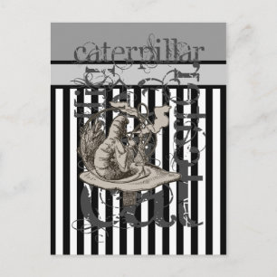 Postal Alice In Wonderland Caterpillar Grunge