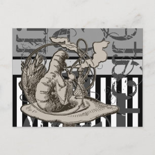 Postal Alice In Wonderland Caterpillar Grunge