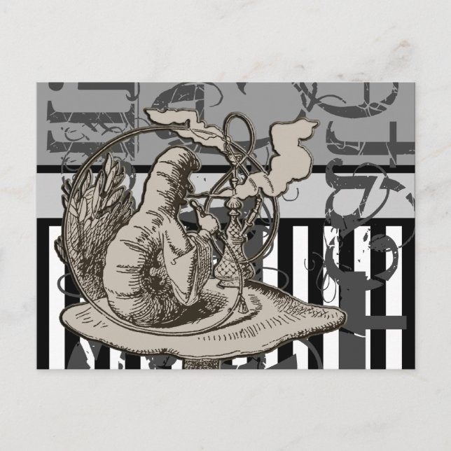 Postal Alice In Wonderland Caterpillar Grunge (Anverso)