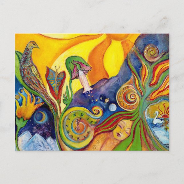 Postal Alice In Wonderland Fantasy Fairy Sunshine Dream (Anverso)