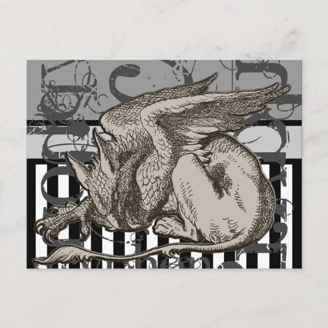 Postal Alice In Wonderland Griffin Grunge (Anverso)