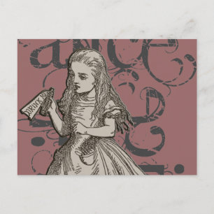 Postal Alice In Wonderland Grunge (Rosa)