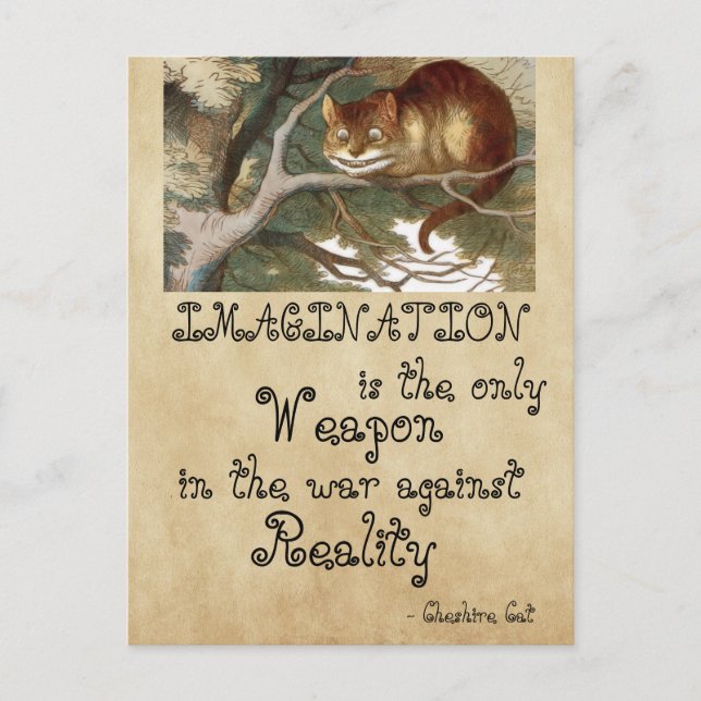 Postal Alice in Wonderland - IMAGINACIÓN CAT 1865 (Anverso)