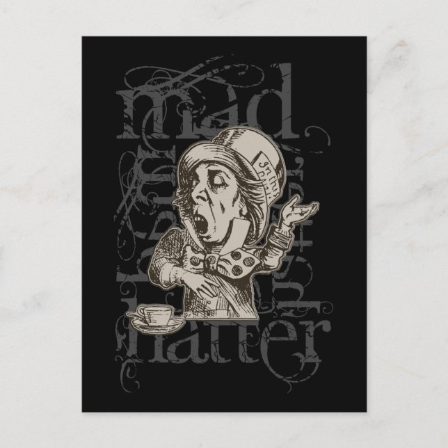Postal Alice In Wonderland Mad Hatter Grunge (Single) (Anverso)