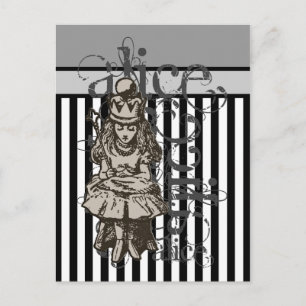 Postal Alice In Wonderland Queen Alice Grunge
