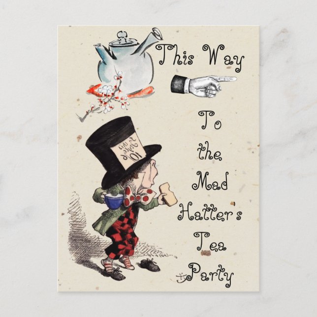 Postal Alice - Mad Hatter Tea Fiesta 1865 (Anverso)