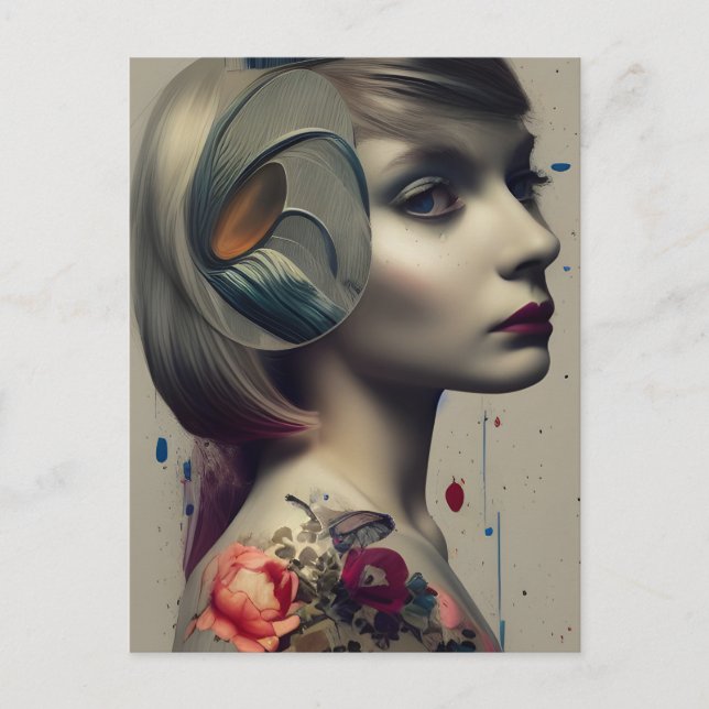 Postal Alice Mixed Media (Anverso)